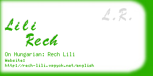 lili rech business card